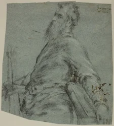 Halbfigur-Studie für den Heiligen Paulus
