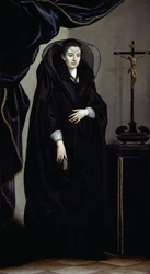 Porträt einer Adligen in Trauerkleidung, ca. 1600
