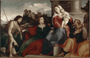 Heilige Familie mit St. Katharina von Siena und St. Johannes dem Täufer