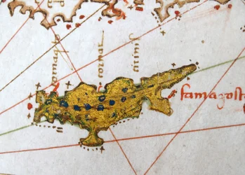 Zypern, Renaissancekarte Europas, nach Jacopo Russo, 1528