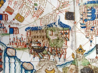 Renaissance-Karte von Europa, nach Jacopo Russo, 1528
