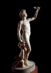 Bacchus (Bacco). Skulptur von Jacopo Sansovino (Jacopo Tatti) (1486-1570). Marmor. 1510. Höhe: 146 cm. Palazzo Bargello, Florenz