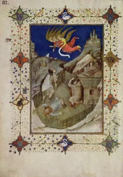 MS 11060-11061 Stunden von Notre Dame: Tierce, die Engel erscheinen den Hirten, aus den 