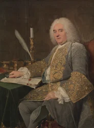 Porträt von Jean-Gabriel du Theil bei der Unterzeichnung des Vertrags von Wien, 1738-1740