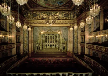 Innenansicht des Opernhauses, fertiggestellt 1770 (restauriert 1952-71)