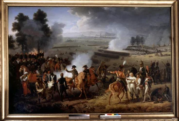 Der Tod von General Charles Antoine Desaix de Veygoux (1768-1800) in der Schlacht von Marengo am 14. Juni 1800
