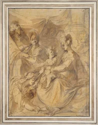 Heilige Familie mit den Heiligen Anna und Maria Magdalena