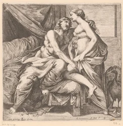Jupiter und Juno Mythologische Szenen nach Fresken im Palazzo Farnese in Rom
