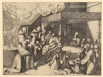 Erzherzogin Margarethe bei der Papstaudienz, Blatt 5 der Folge „Requiem für die Königin von Spanien“