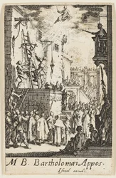 Martyrium des Heiligen Bartholomäus, Platte neun aus Die Martyrien der Apostel