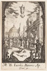 Martyrium des Heiligen Johannes, der Ältere, Platte vier aus Die Martyrien der Apostel
