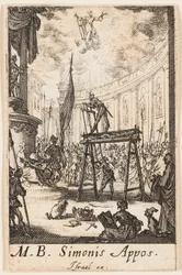 Martyrium des Heiligen Simon, Platte zehn aus Die Martyrien der Apostel