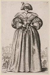 Maskierte Dame, aus der Serie „Der Adel von Lothringen“