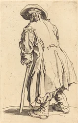 Alter Bettler mit einer Krücke, ca. 1622