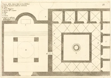 Plan der Kirche in der Nähe des Hauses von Annas