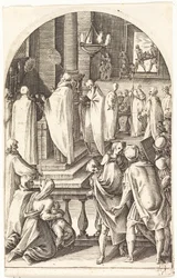 Der heilige Basilius zelebriert die Messe