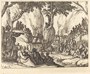 Johannes predigt in der Wüste