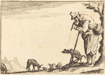 Hirte spielt Flöte, um 1617