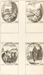 Der heilige Hugo; der heilige Franz von Paula; die heilige Maria von Ägypten; der heilige Richard