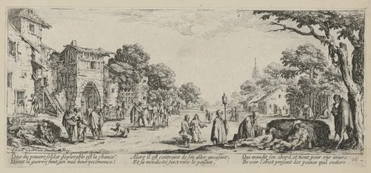 Sterbende am Straßenrand, Blatt 16 der Folge „Grauen des Krieges“