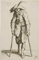 Der Bettler mit dem Holzbein, Platte vierzehn aus Die Bettler
