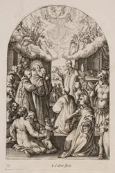 Der Tod des heiligen Benedikt, aus der Serie „Bilder von Rom“