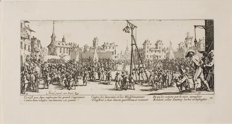 Die Strappado, Tafel zehn aus Die Kriegsleiden