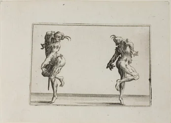 Die beiden Pantalons, die ihren Rücken kehren, aus Die Kaprizen