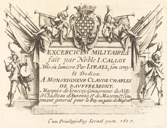 Titelseite für Die Militärübungen, 1634-1635