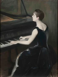 Porträt der Pianistin Léontine Bordes-Pène 1858-1924, 1889-1890