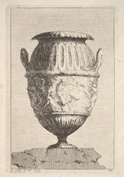 Entwurf für eine Vase mit einem bacchischen Fries, aus: Vasen, 1746