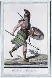 Alte Amazone (in „Enzyklopädie der Reisen“ von Grasset St Sauveur, herausgegeben 1796)