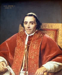 Pius VII (1742 - 1823). Gemälde von Jacques Louis David (1748-1825). Louvre Museum. Paris