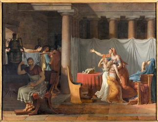 Die Liktoren berichten Lucius Junius Brutus die Leichen seiner Söhne