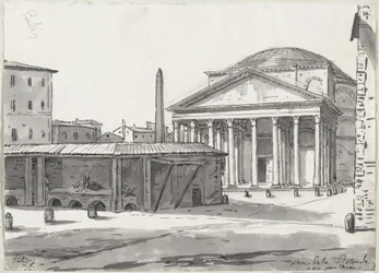 Das Pantheon vom Platz aus gesehen
