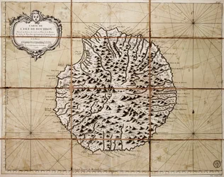 Karte der Insel Bourbon, vorbereitet im Karten- und Seekartenlager