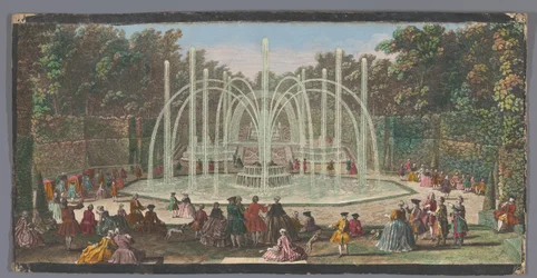 Ansicht des Bosquet des Trois Fontaines im Garten von Versailles