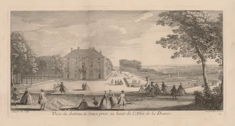 Blick auf das Schloss von Seaux von Dianas Promenade