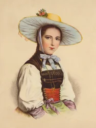 Schweizer Mädchen in Nationaltracht