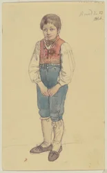 Stehender Bauernjunge aus Berod