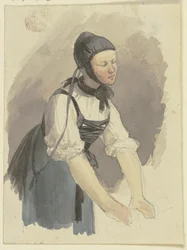 Greifende Frau