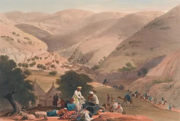 Der dritte Abstieg des Koojah-Passes, ca. 1839