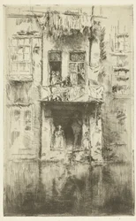 Balkon eines Hauses in Amsterdam