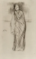 Modell mit Drapierung, 1870