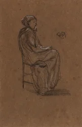 Sitzende weibliche Figur, 1870-1873