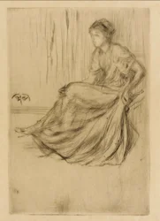Modell sitzend, 1873