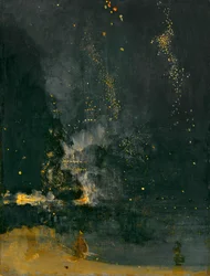 Nocturne in Schwarz und Gold, die fallende Rakete, 1875
