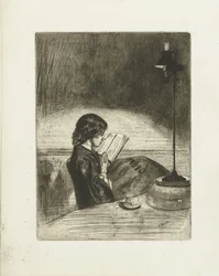 Porträt von Deborah Delano beim Lesen