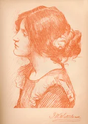 Skizze einer Frau, ca. 1885, 1896