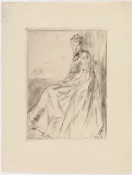 Der Brief Maud, sitzend